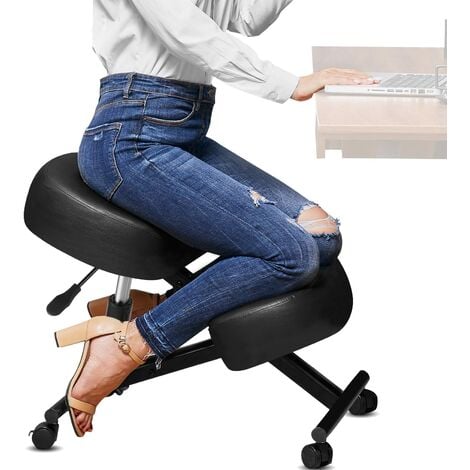 Sedia in ginocchio con supporto per la schiena, sedia ergonomica da ufficio  per la casa o l'ufficio