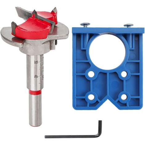 Hinge Jig Drill Guide Set,35mm Concealed Hinge Hole Drilling Jig Bits Set Hinge Hole Cutter for Door Kitchen Cupboard Cabinet Hinge