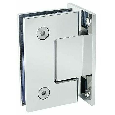 Hinge Stainless Steel Frameless Glass Door Hinge Two Way Glass Door Shower Room Hinge(4mm Welding Clamp 90 Degree 304 Light)