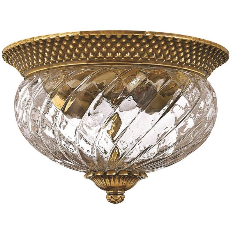 Hinkley - Deckenleuchte Designleuchte Wohnzimmerlampe 2-flammig Messing Glas Klar E27