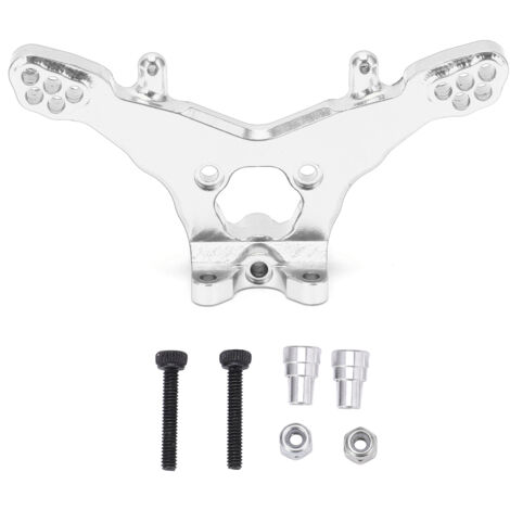 Hintere Stoßdämpferhalterung aus Aluminiumlegierung im Maßstab 1:18 für Losi MiniT 2.0, RC-Car-Ersatzteile und Upgrade (Silber)