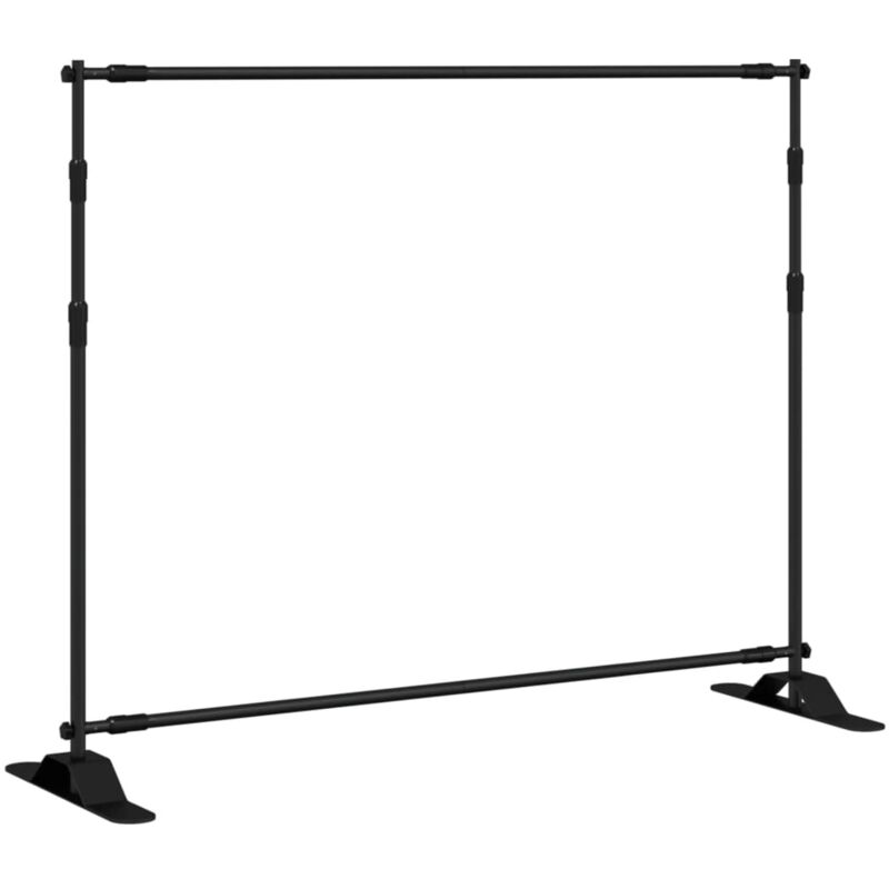 Hintergrundstativ Schwarz 254x243 Cm Stahl - Vidaxl