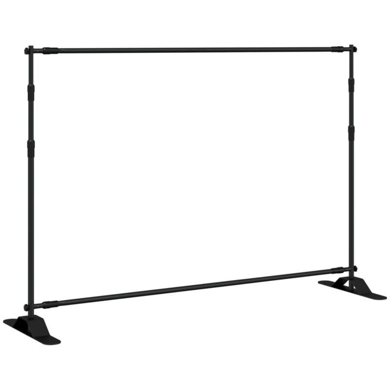Hintergrundstativ Schwarz 305x243 Cm Stahl - Vidaxl