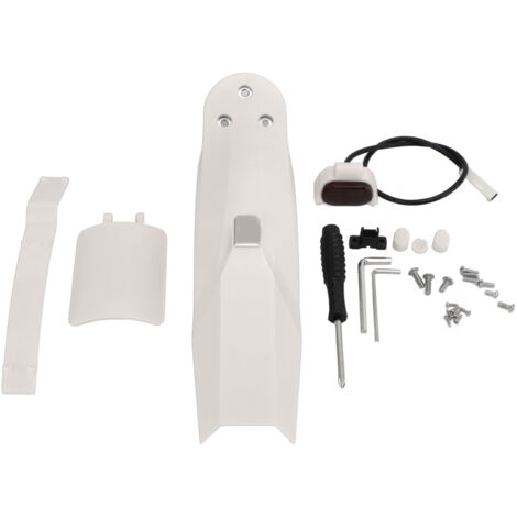 Hinterradschutzblech-Set für Xiaomi M365 Scooter-Reifen mit Kennzeichenhalter und weißem Rücklicht