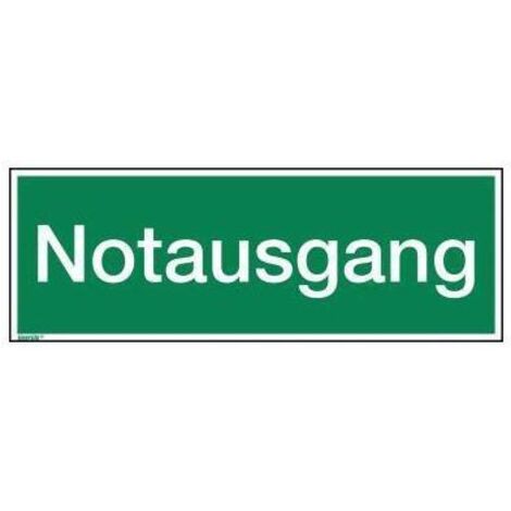 Hinweisschild 29,7 x 10,5 cm (B x H) Notausgang Hart-PVC