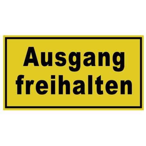 Hinweisschild Ausgang freihalten 250 x 150mm