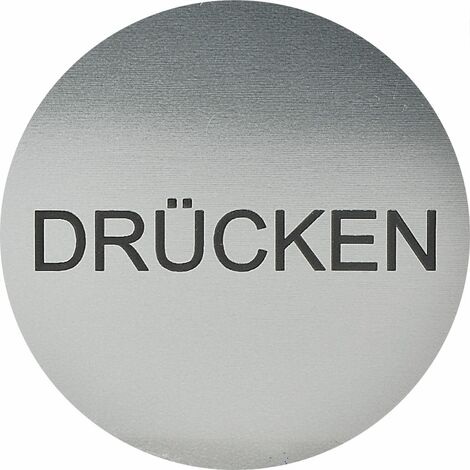 Hinweisschild RAUCHEN VERBOTEN, Durchmesser 60 mm, Kunststoff Edelstahl-Effekt