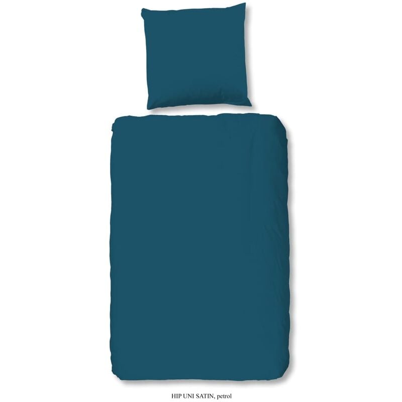 

Funda de edredón Uni azul petróleo 140x200/220 cm - Azul - HIP
