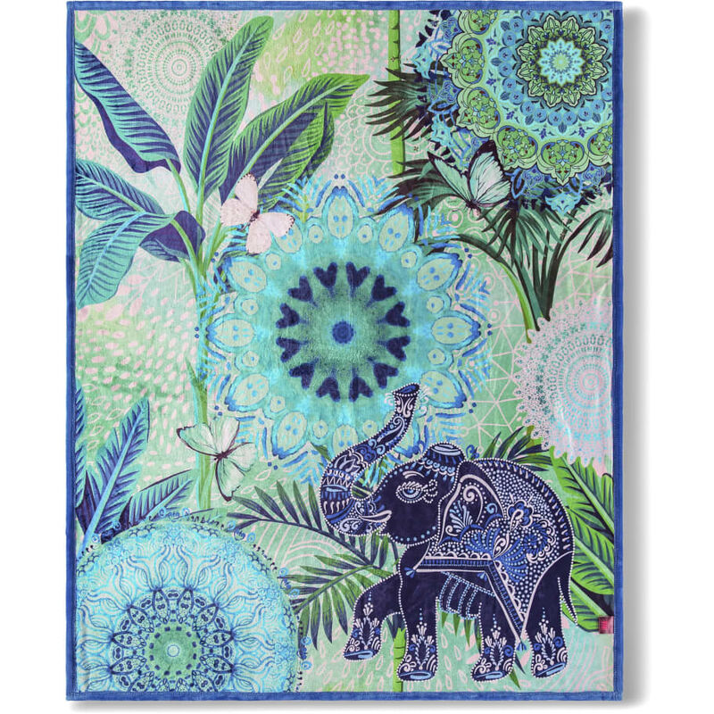 

Manta ISARA 130x160 cm azul - Azul - HIP