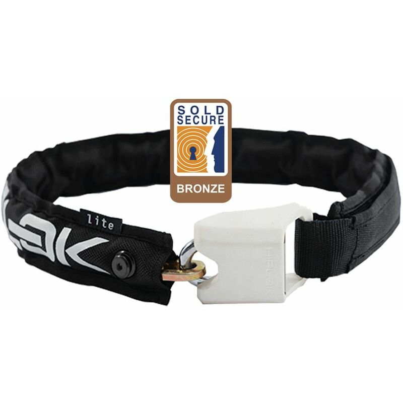 Hiplok - lite wearable chain lock 6MM x 75CM - waist 24-44 inches (bronze sold secure): black/white 6MM x 75CM - HLLT1BW