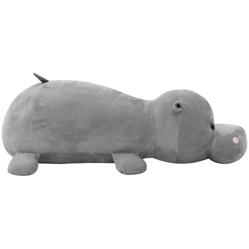 

vidaXL Hipopótamo de peluche gris - Gris