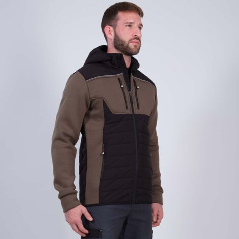 HIRO BLOUSON DE TRAVAIL 1134 Kaki , Noir 4XL