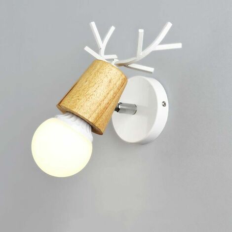 Hirsch Wandlampe Kreative Persönlichkeit Beleuchtung Dekoration E27 40W Weiß
