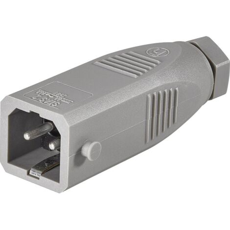 Hirschmann 930620106-1 Connettore di alimentazione STAS Spina dritta Tot poli: 2 + PE 16 A Grigio 1 pz.