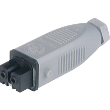Hirschmann 932 037-106-1 Connettore di alimentazione STAK Presa dritta Tot poli: 2 + PE 16 A Grigio 1 pz.