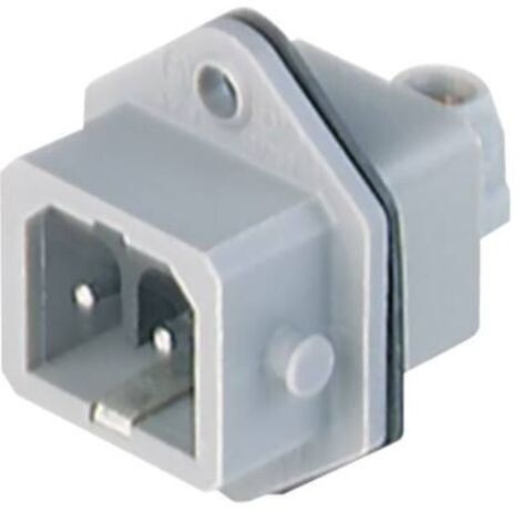 Hirschmann 932 048-106-1 Connettore di alimentazione STASEI Spina verticale Tot poli: 2 + PE 16 A Grigio 1 pz.