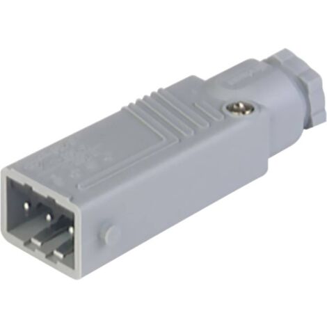 Hirschmann 932 143-106-1 Connettore di alimentazione STAS Spina dritta Tot poli: 3 + PE 16 A Grigio 1 pz.