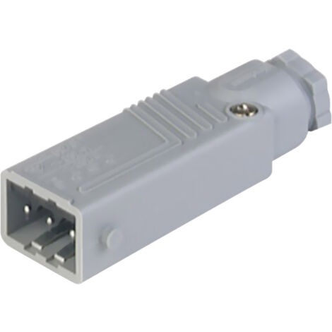 Hirschmann 932 143-106-1 Netz-Steckverbinder STAS Stecker, gerade Gesamtpolzahl: 3 + PE 16 A Grau 1