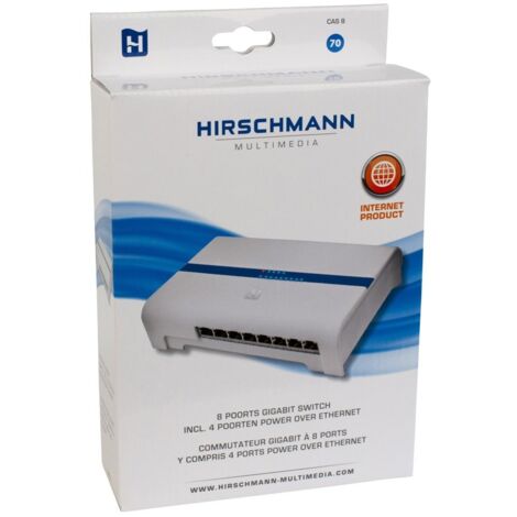 Hirschmann - cas 8 shop - 8 poorts gigabit switch - 695020395 - 4002044436148