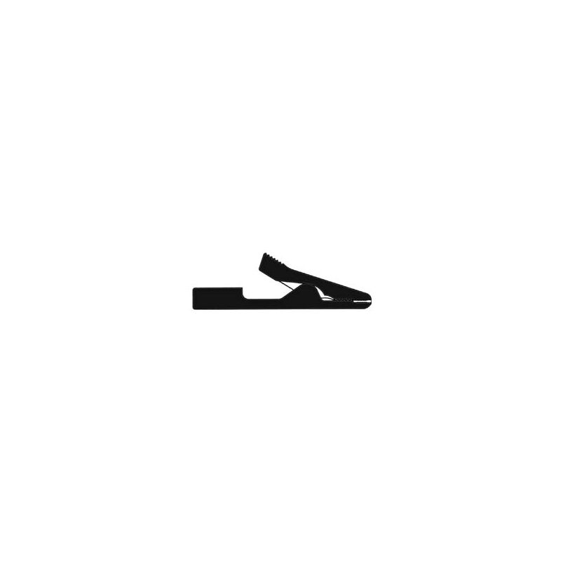 Mini clip a coccodrillo isolato 2 mm / nero (ma1)