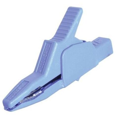 Hirschmann Test & Measurement AK 2 B 2540 I bl Morsetto a clip/coccodrillo isolato Connettore 4 mm CAT II 1000 V Blu