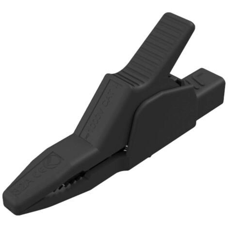 Hirschmann Test & Measurement AK 2 B 2540 I sw Pince crocodile de sécurité enfichable 4 mm CAT II 1000 V noir