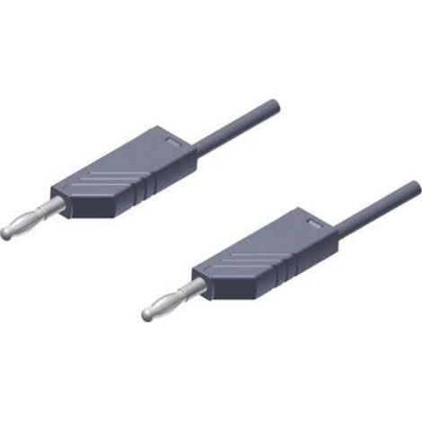Hirschmann Test & Measurement MLN 200/2,5 GR Cavo di misura Spina a banana 4 mm Spina a banana 4 mm 2.00 m Grigio 1 pz.