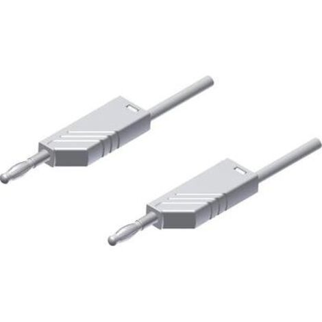 Hirschmann Test & Measurement MLN 200/2,5 WS Cavo di misura Spina a banana 4 mm Spina a banana 4 mm 2.00 m Bianco 1 pz.