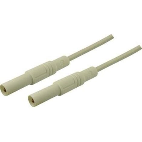 Hirschmann Test & Measurement MLS GG 200/2,5 Puntali di sicurezza Spina a banana 4 mm Spina a banana 4 mm 2.00 m Bianco