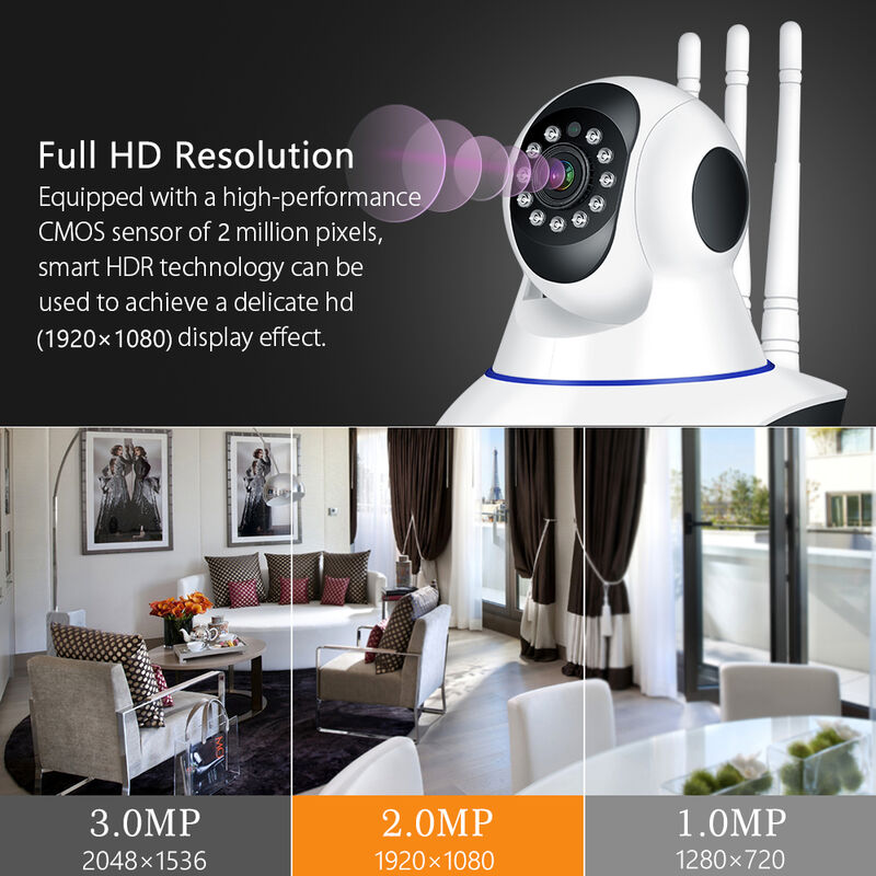 

Hiseeu 1080P inalambrica Wifi Pan Tilt IP camara de alta definicion 2.0MP 1 / 2.7 'CMOS de 3,6 mm de audio PTZ dos formas de vision nocturna Phone