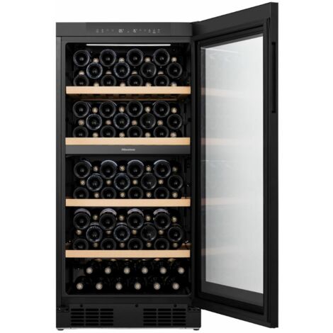 Hisense cantina vini RW3N230GELF libera installazione classe F 108 Bottiglie Doppia Temperatura Vetro Anti UB Connect Life. Posizionamento dell'apparecchio: Libera installazione, Colore struttura: ...