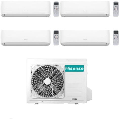 Hisense Climatizzatore Quadri Split Hi Comfort 7+7+7+18 con 4AMW81U4RJC Inverter Wi-Fi R-32 Classe A++