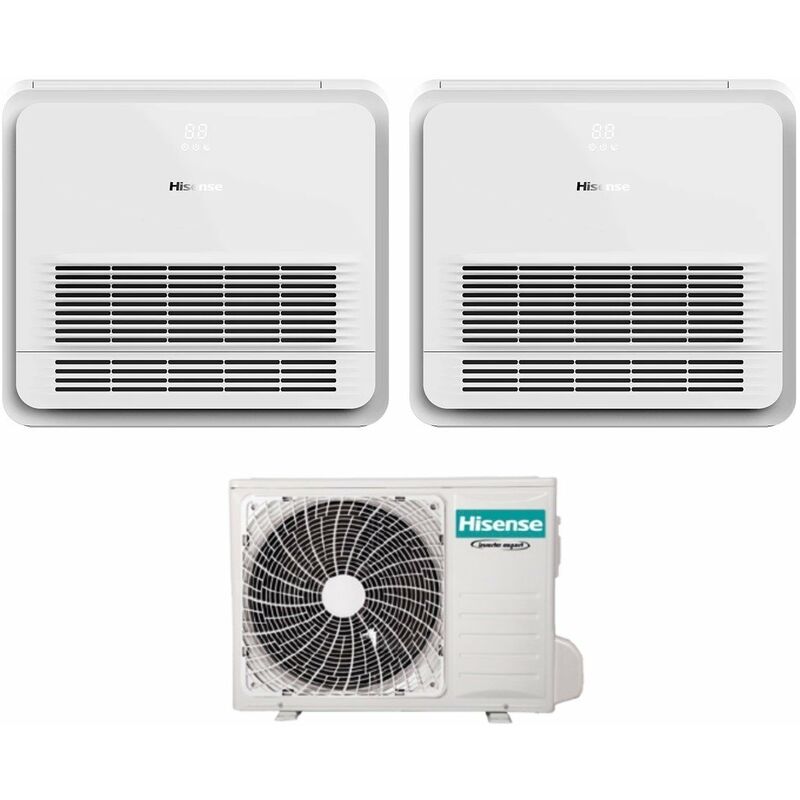 Dual Split Console 12+12 Climatiseur avec 3AMW62U4RFA R-32 Wi-Fi en option avec télécommande 12000+12000 - Nouveau - Hisense