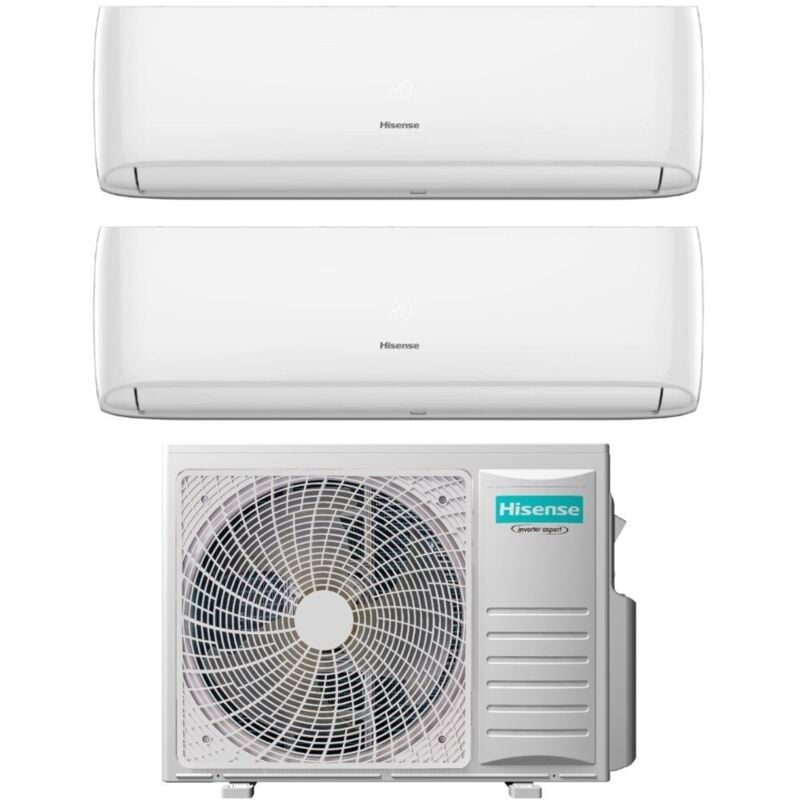 Dual Split rèversible Air Conditioner hi-comfort 12+12 series with 3AMW72U4RFA R-32 Wi-Fi Integrated 12000+12000 - New - Hisense