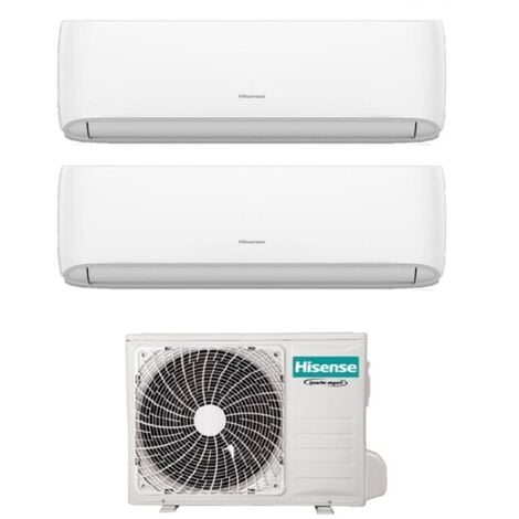 hisense dual split inverter-klimaanlage hi-comfort 7+12 serie mit 2amw42u4rgc r-32 wi-fi integrated 7000+12000 - neu