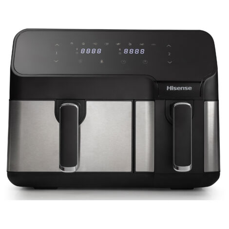 Hisense HAF2900D Doppelfritteuse 8,6 L Einzelgerät 1700 W Heißluftfritteuse Schwarz