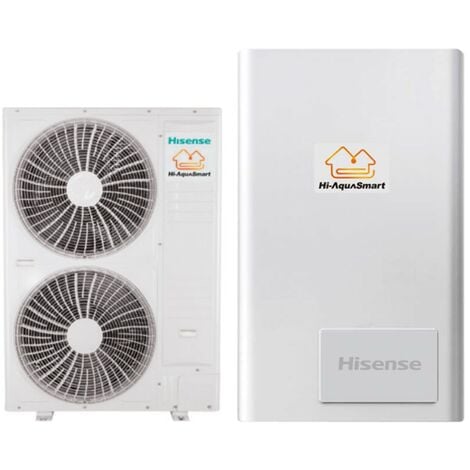HISENSE HI-AQUASMART AHM-160UXCSAPA3 + AHW-120UCSEPA POMPE À CHALEUR AIR-EAU SPLIT R-410 AVEC RÉGULATION INCLUSE