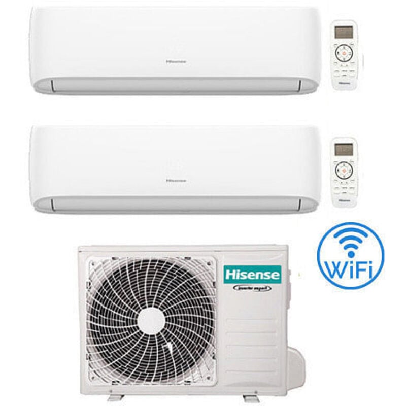 Hi Comfort Wifi R32 Climatiseur Dual Split Inverter 9000 + 9000 btu avec e.u. 2AMW52U4RXC Classe a++/a+ - Hisense