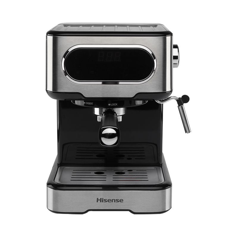 Image of HESCM15DBK, Macchina da caffè espresso manuale, macinato e compatibile con cialde ese 44 mm, Pressione 15 bar, Schermo Touch, 1100W, Silver,