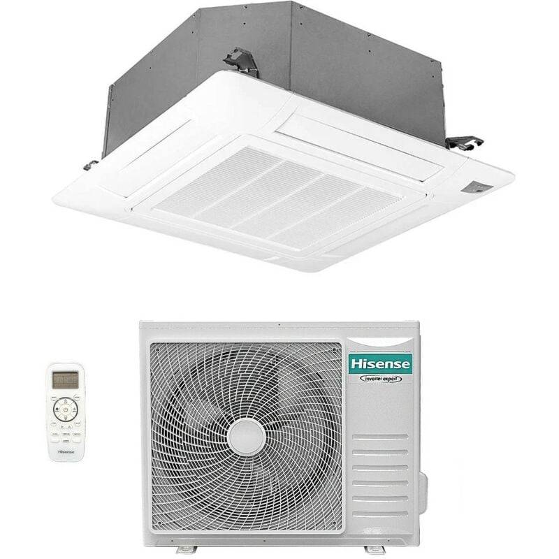 Rèversible Cassette Air Conditioner turbo 24000 Btu ACT71UR4RJC8 + AUW71U4RK8 R-32 Wi-Fi Optional Class a++/a++ avec télécommande et panneau inclus