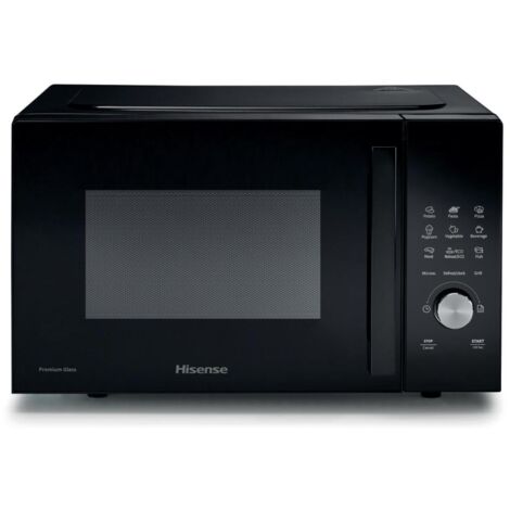 Hisense – Micro-ondes grill 23L 800W noir – Puissance grill 1000W – Cavité en céramique émaillée – Dimensions 29.4x48x33.7cm - H23MOBSD1HG