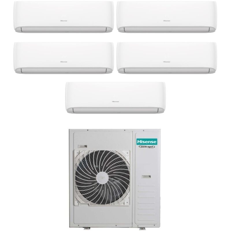 Penta Split rèversible Air Conditioner Series hi-comfort 9+9+9+9+12 avec 5AMW125U4RTA R-32 Wi-Fi Integrated 9000+9000+9000+9000+12000 - Nouveau