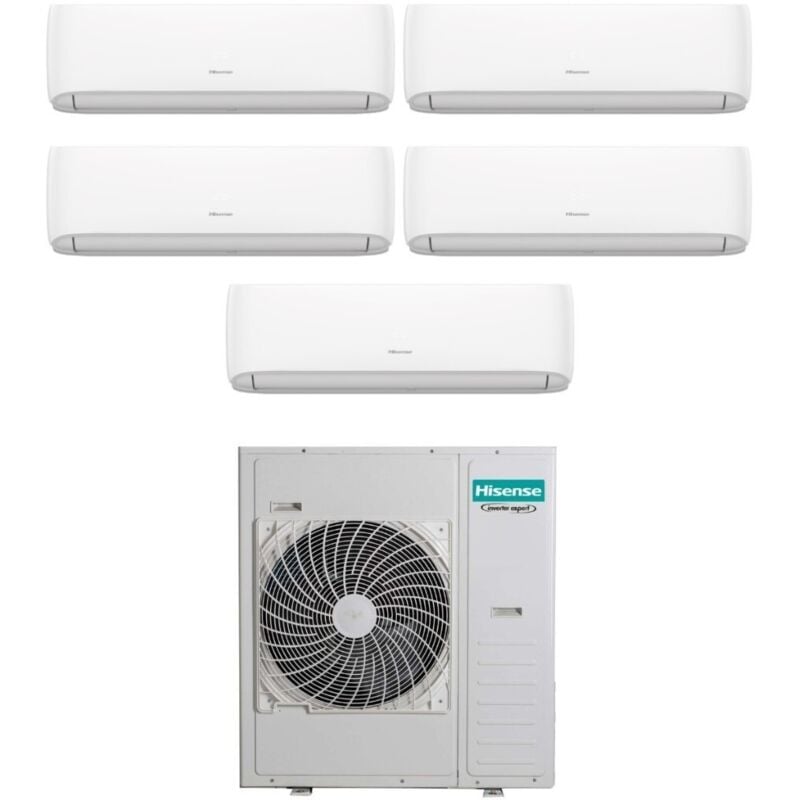Penta Split rèversible Air Conditioner Series Hi comfort 9+9+9+9 avec 5AMW125U4RTA R-32 Wi-Fi intégré 9000+9000+9000 - Nouveau - Hisense