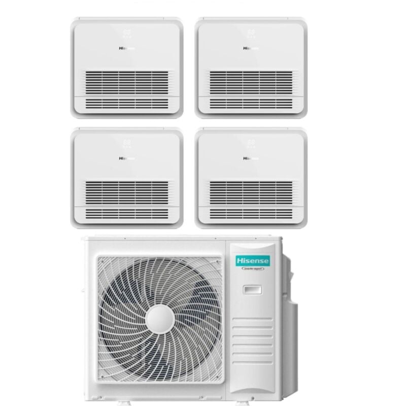 Quadri Split Console 12+12+12 Climatiseur avec 4AMW105U4RAA R-32 Wi-Fi en option avec télécommande Série 12000+12000+12000 - Nouveau - Hisense