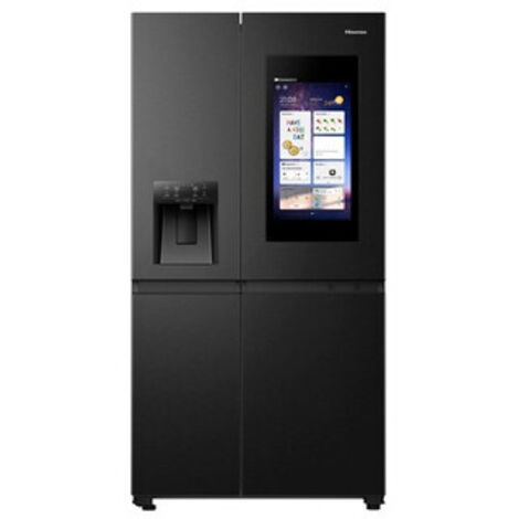 Hisense – Réfrigérateur américain noir 614L – Froid ventilé – Écran SmartScreen – Connectivité WiFi – Dégivrage automatique No Frost – 38 dB