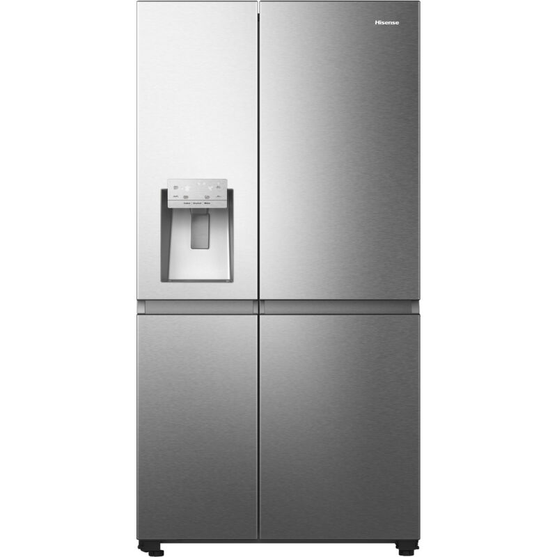 Hisense RS818N4TIE frigo américain Pose libre 632 L Gris, Acier inoxydable