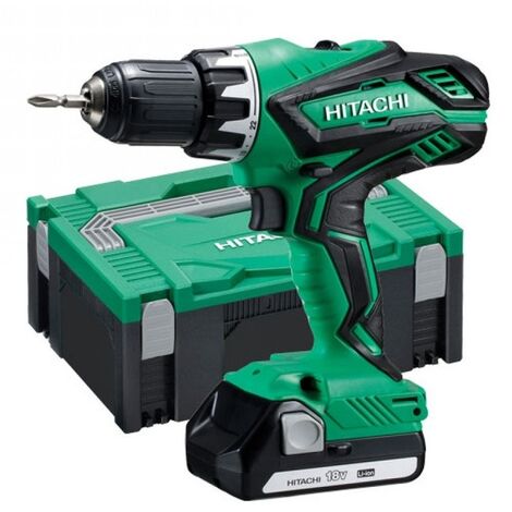 Hitachi DS18DJL (LC) Ensemble perceuse / visseuse à batterie Li-Ion 18V (2x batterie 1,5Ah) en HSC