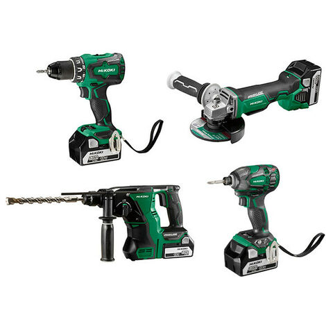 Hitachi - Hikoki - Pack 4 machines à batterie 18V 5Ah Li-Ion - KC18DG4LWDZ