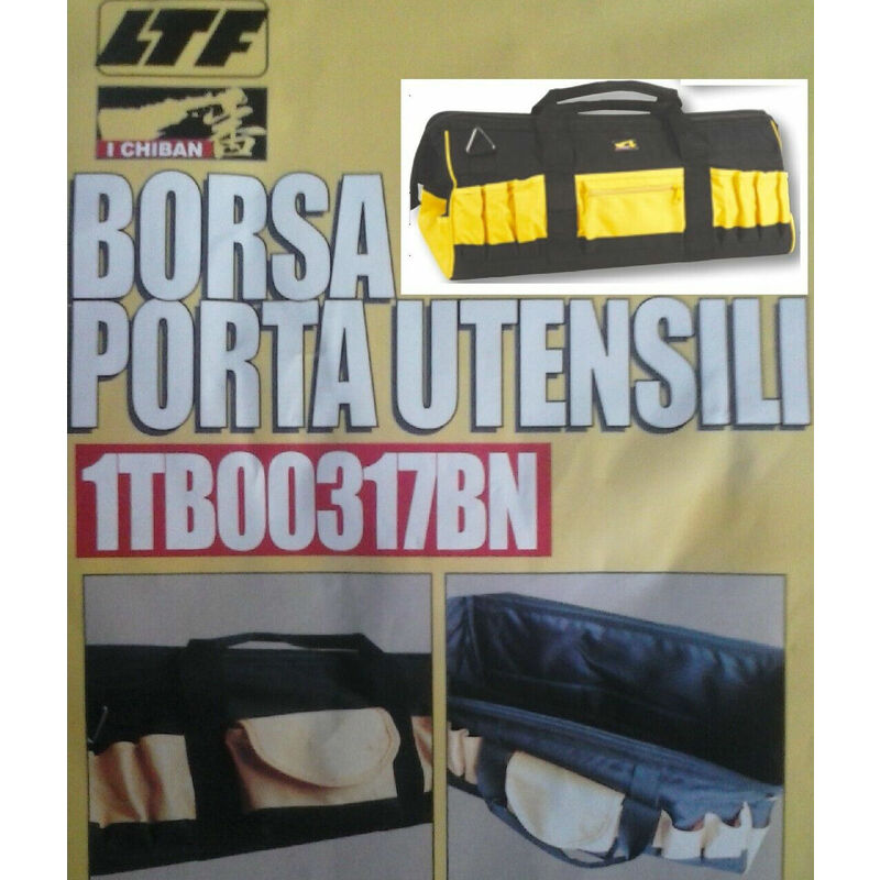 Image of Borsa portautensili ltf 1tb00317bn cassetta portattrezzi cm 60x28x27 cestello