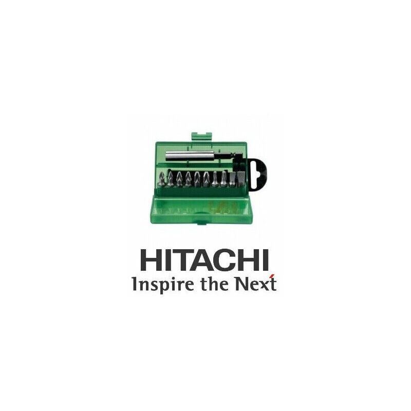 Image of Set kit cofanetto 11 pz inserti bit bits porta inserto per avvitatore hitachi